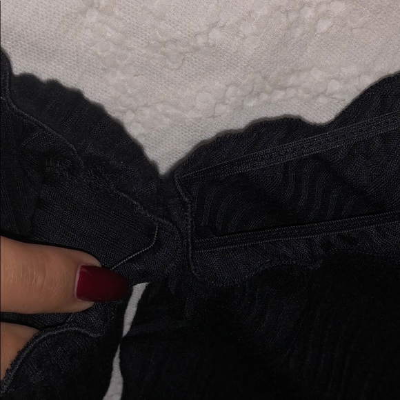 1 LEFT! COLD SHOULDER BLACK RIBBED DRESS! - Picture 3 of 3